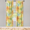 Ambesonne Floral Curtains, Roses for Valentine Love Team Holiday Celebration Botanical Artwork on Hue Back, Window Treatments 2 Panel Set for Living Room Bedroom, Pair of – 28″ x 95″, Dimgray Blush(Yellow Marigold and Green)