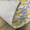 Ambesonne Grey and Yellow Place Mats Set of 4, Geometric Vintage 60s Home Pattern Inspired Herringbone Zig Zag Lines, Washable Fabric Placemats for Dining Table, Standard Size, Yellow Grey