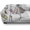 Ambesonne Heels and Dresses Throw Blanket, Summer Fashion Clothing Pattern and Accessories with Young Woman Theme, Flannel Fleece Accent Piece Soft Couch Cover for Adults, 50″ x 60″, Multicolor(Multicolor)