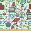 Ambesonne I Love You Fabric by The Yard, Happy Valentine’s Day in Hand Drawn Style Romance Relationship, Stretch Knit Fabric for Clothing Sewing and Arts Crafts, 10 Yards, Charcoal Grey(Blue Red)