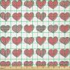 Ambesonne I Love You Fabric by The Yard, Happy Valentine’s Day in Hand Drawn Style Romance Relationship, Stretch Knit Fabric for Clothing Sewing and Arts Crafts, 10 Yards, Charcoal Grey(Charcoal Grey)