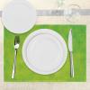 Ambesonne Lime Green Place Mats Set of 4, Cloudy Shade of Color Pastel Toned Backdrop Irish Tones, Washable Fabric Placemats for Dining Table, Standard Size, Lime Green Avocado Green