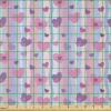 Ambesonne Love Fabric by The Yard, Hearts for Valentine Vertical Stripes Lines Ornament Romance Wedding, Stretch Knit Fabric for Clothing Sewing and Arts Crafts, 3 Yards, Pale Mauve Purple(Pale Mauve Purple)