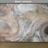 Ambesonne Marble Print Place Mats Set of 8, Retro Style Paintbrush Colors in Marbling Texture Watercolor Art, Washable Fabric Placemats for Dining Table, Placemat 8 pcs, Sand Brown