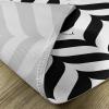 Ambesonne Modern Place Mats Set of 4, Minimalist Colors Chevron Pattern with Simplistic Retro Effects, Washable Fabric Placemats for Dining Table, Standard Size, Charcoal White