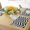 Ambesonne Modern Place Mats Set of 4, Minimalist Colors Chevron Pattern with Simplistic Retro Effects, Washable Fabric Placemats for Dining Table, Standard Size, Charcoal White