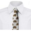 Ambesonne Multicolor Modern Men’s Tie(Brown Caramel)