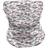 Ambesonne Neck Warmer, Valentine’s Day Hearts, Grey White Hot Pink