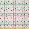 Ambesonne Romantic Fabric by The Yard, Valentines Day Theme Little Hearts in Modern Repetitive Pattern, Stretch Knit Fabric for Clothing Sewing and Arts Crafts, 5 Yards, Rose Magenta and Burgundy(Rose Magenta and Burgundy)