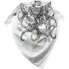 Ambesonne Unisex Bandana(Grey White)