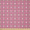 Ambesonne Vintage Valentine Fabric by The Yard, Repetitive Pattern with Tender Little Hearts, Stretch Knit Fabric for Clothing Sewing and Arts Crafts, 1 Yard, Pink Pale Pink and White(Pink Pale Pink and White)