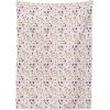 Ambesonne Winter Tablecloth, Colorful Pastel Snowflakes Circles Hearts Celebration Noel Valentines Stars Doodle, Rectangular Table Cover for Dining Room Kitchen Decor, 52″ X 70″, Pink Yellow