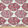 Ambesonne XOXO Fabric by The Yard, Hand Writing XOXO Day Lettering Colored Lips Love Valentine Print, Stretch Knit Fabric for Clothing Sewing and Arts Crafts, 3 Yards, Dried Rose Dark Pink(Dried Rose Dark Pink)