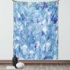 Ambesonne Diamonds Tapestry, Abstract Close up of Various Diamonds and Crystal Sea Romance Valentine Design, Wall Hanging for Bedroom Living Room Dorm Decor, 40″ X 60″, Blue(60″L x 40″W)