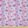 Ambesonne Love Fabric by The Yard, Hearts for Valentine Vertical Stripes Lines Ornament Romance Wedding, Stretch Knit Fabric for Clothing Sewing and Arts Crafts, 3 Yards, Pale Mauve Purple(Pale Mauve Purple)