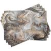 Ambesonne Marble Print Place Mats Set of 8, Retro Style Paintbrush Colors in Marbling Texture Watercolor Art, Washable Fabric Placemats for Dining Table, Placemat 8 pcs, Sand Brown