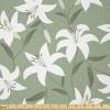Ambesonne Romantic Fabric by The Yard, Lilly Bouquet Valentines Day Themed Arrangement on Polka Dots Backdrop, Stretch Knit Fabric for Clothing Sewing and Arts Crafts, 1 Yard, Pistachio Green White(Pistachio Green White)