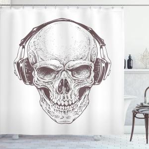Ambesonne Fantasy Shower Curtain, Hot Air Balloons in The Clouds Dream Journey to Secret Paradise Romantic Design, Cloth Fabric Bathroom Decor Set with Hooks, 69″ W x 75″ L, Purple White(Brown White)