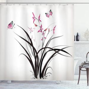 Ambesonne Fantasy Shower Curtain, Hot Air Balloons in The Clouds Dream Journey to Secret Paradise Romantic Design, Cloth Fabric Bathroom Decor Set with Hooks, 69″ W x 75″ L, Purple White(Cream Brown)
