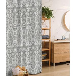 Ambesonne Fantasy Shower Curtain, Hot Air Balloons in The Clouds Dream Journey to Secret Paradise Romantic Design, Cloth Fabric Bathroom Decor Set with Hooks, 69″ W x 75″ L, Purple White(Dimgray)