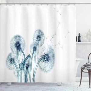 Ambesonne Fantasy Shower Curtain, Hot Air Balloons in The Clouds Dream Journey to Secret Paradise Romantic Design, Cloth Fabric Bathroom Decor Set with Hooks, 69″ W x 75″ L, Purple White(Cream Teal)
