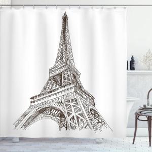 Ambesonne Fantasy Shower Curtain, Hot Air Balloons in The Clouds Dream Journey to Secret Paradise Romantic Design, Cloth Fabric Bathroom Decor Set with Hooks, 69″ W x 75″ L, Purple White(Brown)