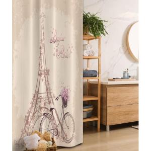 Ambesonne Fantasy Shower Curtain, Hot Air Balloons in The Clouds Dream Journey to Secret Paradise Romantic Design, Cloth Fabric Bathroom Decor Set with Hooks, 69″ W x 75″ L, Purple White(Cream Pink)