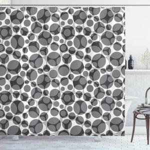 Ambesonne Fantasy Shower Curtain, Hot Air Balloons in The Clouds Dream Journey to Secret Paradise Romantic Design, Cloth Fabric Bathroom Decor Set with Hooks, 69″ W x 75″ L, Purple White(Grey White)