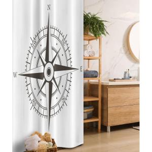 Ambesonne Fantasy Shower Curtain, Hot Air Balloons in The Clouds Dream Journey to Secret Paradise Romantic Design, Cloth Fabric Bathroom Decor Set with Hooks, 69″ W x 75″ L, Purple White(Evergreen White)