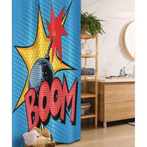 Ambesonne Fantasy Shower Curtain, Hot Air Balloons in The Clouds Dream Journey to Secret Paradise Romantic Design, Cloth Fabric Bathroom Decor Set with Hooks, 69″ W x 75″ L, Purple White(Yellow Blue and Red)