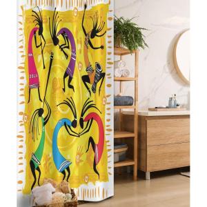 Ambesonne Fantasy Shower Curtain, Hot Air Balloons in The Clouds Dream Journey to Secret Paradise Romantic Design, Cloth Fabric Bathroom Decor Set with Hooks, 69″ W x 75″ L, Purple White(Purple Yellow)