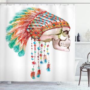 Ambesonne Fantasy Shower Curtain, Hot Air Balloons in The Clouds Dream Journey to Secret Paradise Romantic Design, Cloth Fabric Bathroom Decor Set with Hooks, 69″ W x 75″ L, Purple White(Salmon Multicolor)