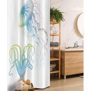 Ambesonne Fantasy Shower Curtain, Hot Air Balloons in The Clouds Dream Journey to Secret Paradise Romantic Design, Cloth Fabric Bathroom Decor Set with Hooks, 69″ W x 75″ L, Purple White(Blue Eggshell)