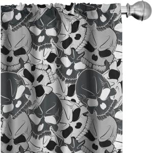 Ambesonne Floral Curtains, Roses for Valentine Love Team Holiday Celebration Botanical Artwork on Hue Back, Window Treatments 2 Panel Set for Living Room Bedroom, Pair of – 28″ x 95″, Dimgray Blush(Charcoal Grey and Eggshell)