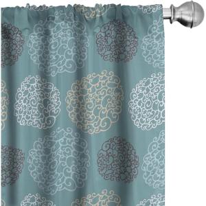 Ambesonne Floral Curtains, Roses for Valentine Love Team Holiday Celebration Botanical Artwork on Hue Back, Window Treatments 2 Panel Set for Living Room Bedroom, Pair of – 28″ x 95″, Dimgray Blush(Cadet Blue White Ecru)