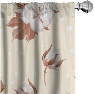 Ambesonne Floral Curtains, Roses for Valentine Love Team Holiday Celebration Botanical Artwork on Hue Back, Window Treatments 2 Panel Set for Living Room Bedroom, Pair of – 28″ x 95″, Dimgray Blush(Cream and Pale Redwood)