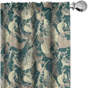 Ambesonne Floral Curtains, Roses for Valentine Love Team Holiday Celebration Botanical Artwork on Hue Back, Window Treatments 2 Panel Set for Living Room Bedroom, Pair of – 28″ x 95″, Dimgray Blush(Warm Taupe and Pale Yellow)