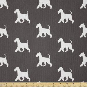 Ambesonne I Love You Fabric by The Yard, Happy Valentine’s Day in Hand Drawn Style Romance Relationship, Stretch Knit Fabric for Clothing Sewing and Arts Crafts, 10 Yards, Charcoal Grey(Taupe White)