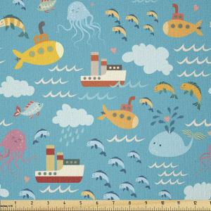 Ambesonne I Love You Fabric by The Yard, Happy Valentine’s Day in Hand Drawn Style Romance Relationship, Stretch Knit Fabric for Clothing Sewing and Arts Crafts, 10 Yards, Charcoal Grey(Turquoise)