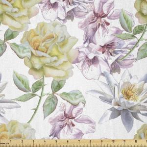 Ambesonne I Love You Fabric by The Yard, Happy Valentine’s Day in Hand Drawn Style Romance Relationship, Stretch Knit Fabric for Clothing Sewing and Arts Crafts, 10 Yards, Charcoal Grey(Fern Green)