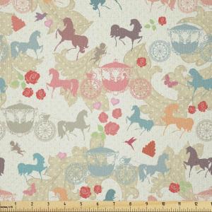 Ambesonne I Love You Fabric by The Yard, Happy Valentine’s Day in Hand Drawn Style Romance Relationship, Stretch Knit Fabric for Clothing Sewing and Arts Crafts, 10 Yards, Charcoal Grey(Beige Coral)