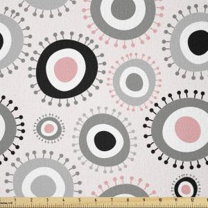 Ambesonne I Love You Fabric by The Yard, Happy Valentine’s Day in Hand Drawn Style Romance Relationship, Stretch Knit Fabric for Clothing Sewing and Arts Crafts, 10 Yards, Charcoal Grey(White Pink)