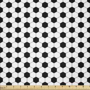 Ambesonne I Love You Fabric by The Yard, Happy Valentine’s Day in Hand Drawn Style Romance Relationship, Stretch Knit Fabric for Clothing Sewing and Arts Crafts, 10 Yards, Charcoal Grey(Black White)