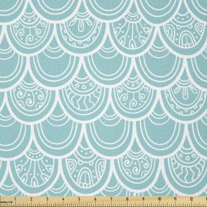 Ambesonne I Love You Fabric by The Yard, Happy Valentine’s Day in Hand Drawn Style Romance Relationship, Stretch Knit Fabric for Clothing Sewing and Arts Crafts, 10 Yards, Charcoal Grey(White Blue)