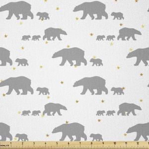 Ambesonne I Love You Fabric by The Yard, Happy Valentine’s Day in Hand Drawn Style Romance Relationship, Stretch Knit Fabric for Clothing Sewing and Arts Crafts, 10 Yards, Charcoal Grey(White Yellow)