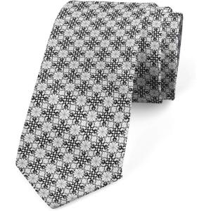 Ambesonne Multicolor Modern Men’s Tie(Black Pale Grey)