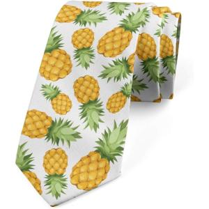 Ambesonne Multicolor Modern Men’s Tie(Earth Yellow Green White)