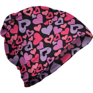 Ambesonne Unisex Beanie, Pinkish Hearts Valentines, Hiking Outdoors