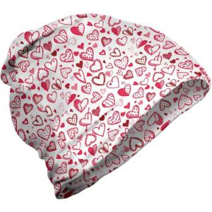 Ambesonne Unisex Beanie, Valentine Hearts Arrow, Hiking Outdoors