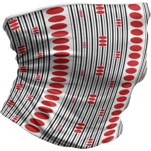Ambesonne Unisex Multicolor Face and Neck Warmers(Black Stripes Circles)